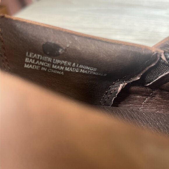 Born Kinney Boots Womens 10 Brown Leather Slip On Shoes Square Toe Ankle Booties - Picture 13 of 14